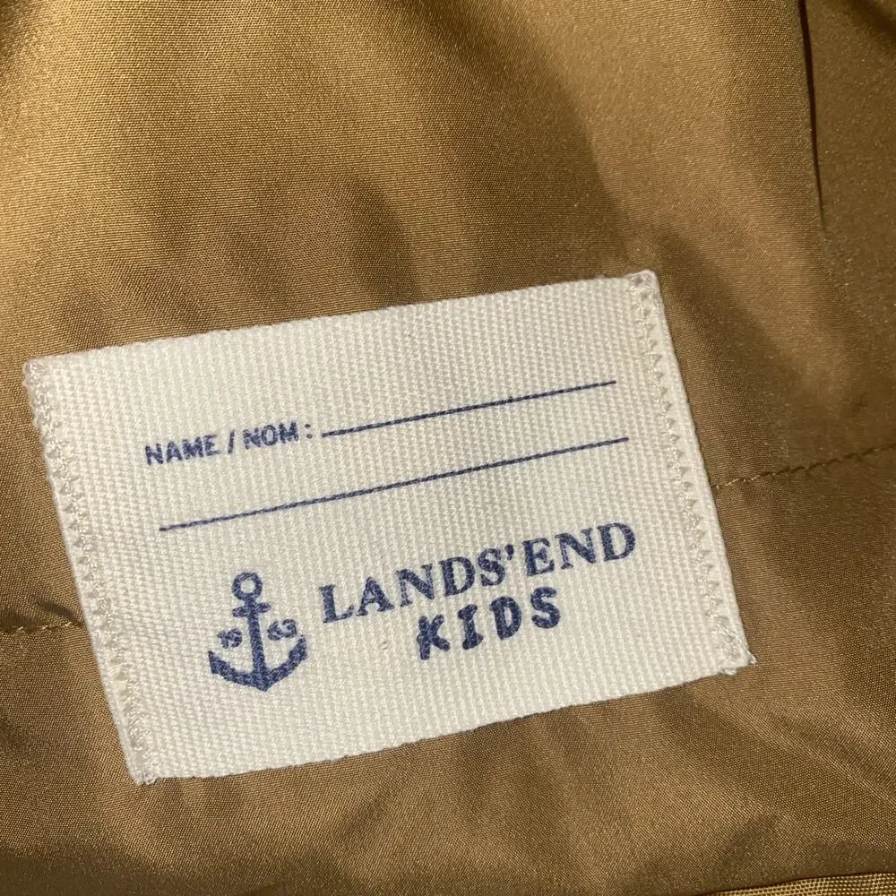 Land End Kids Coat Size 7-8y Belted NWOT